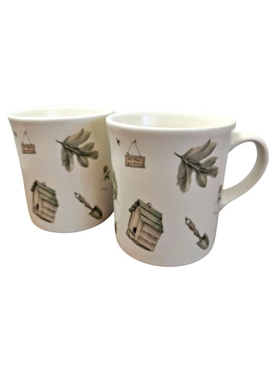 Pfaltzgraff Other - 2 Pfaltzgraff Naturewood Mugs 4" nature gardening 16oz cottagecore farmhouse cof